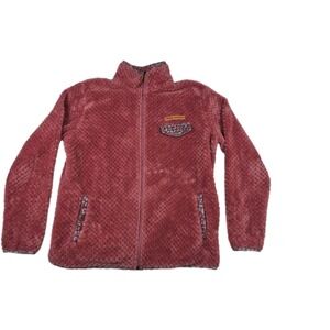 Simply Southern Women's Size Large Pink Super Soft Front Zip Jacket‎ Long Sleeve